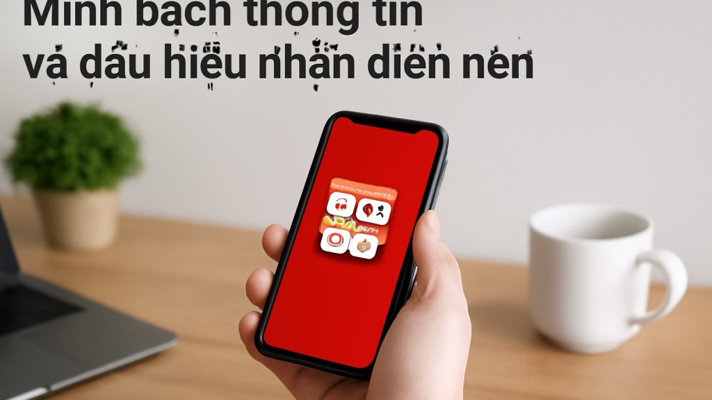 1) Minh bạch thông tin và dấu hiệu nhận diện nền tảng Minh họa: 1) Minh bạch thông tin và dấu hiệu nhận diện nền tảng